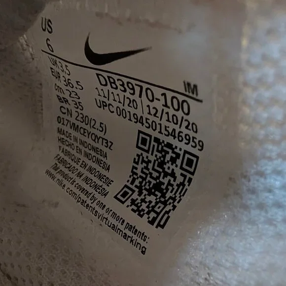 EUC Nike Women's 6 Court Legacy Mule sneakers white canvas slip on shoes slides - Picture 9 of 12